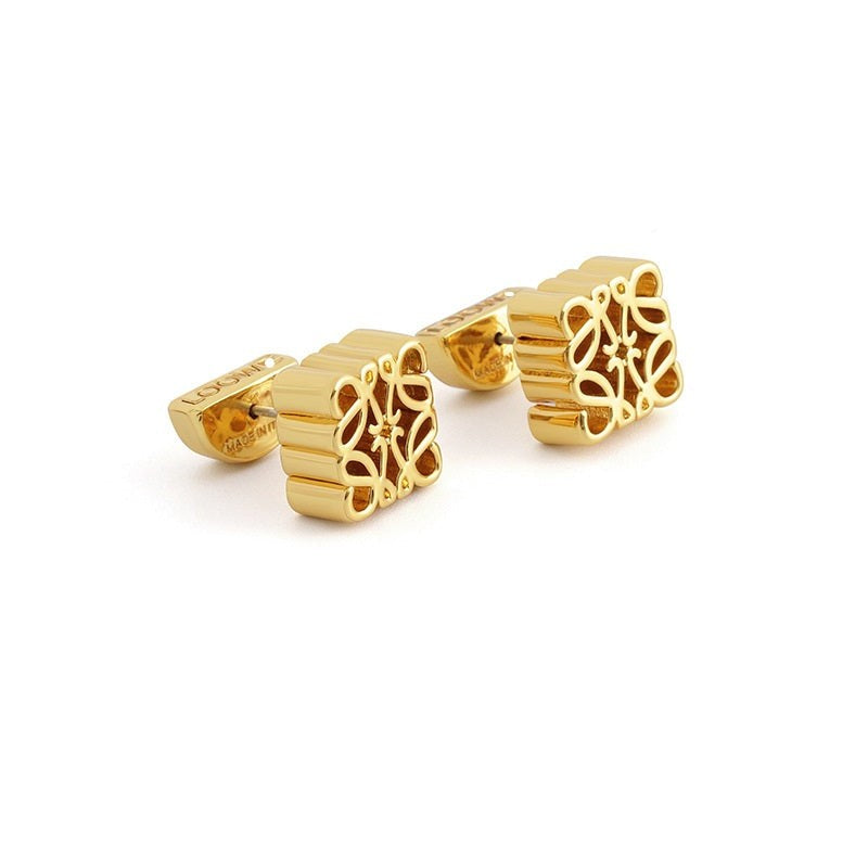 Celine Geometric Copper Stud Earrings