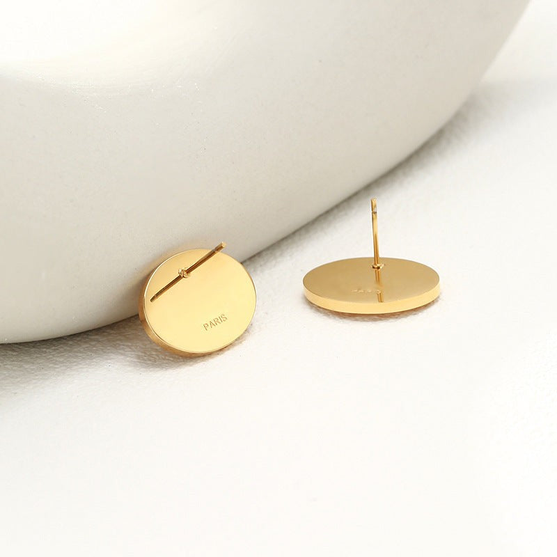Celine Racer Oval Stud Earrings