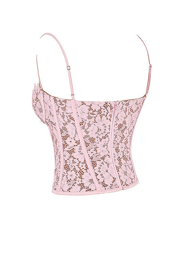 Mila Ivory Lace Underwired Corset Top