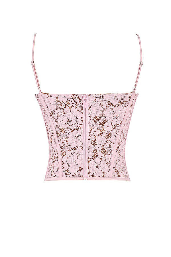 Mila Ivory Lace Underwired Corset Top